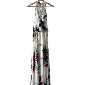 Ark & Co floral maxi dress size medium NEW ruffle Hawaiian bohemian beachy NWT